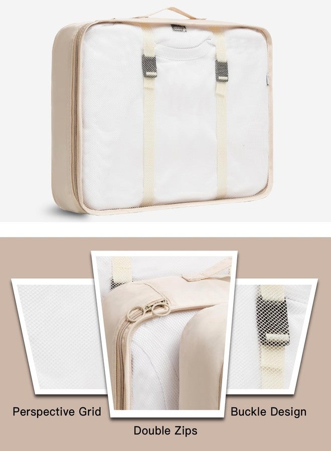 TRAILKICKER 9 Set Packing Cubes for Carry on Suitcase Travel Organizer Bags for Luggage Suitcase Organizer Bags Packing Cube Set for Packing Women Men (Beige) - Image 4